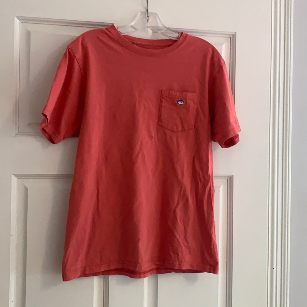 southern tide red men’s medium short sleeve tee tshirt